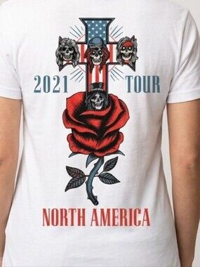 Guns & Roses Unisex Tee Shirt 21" P2P